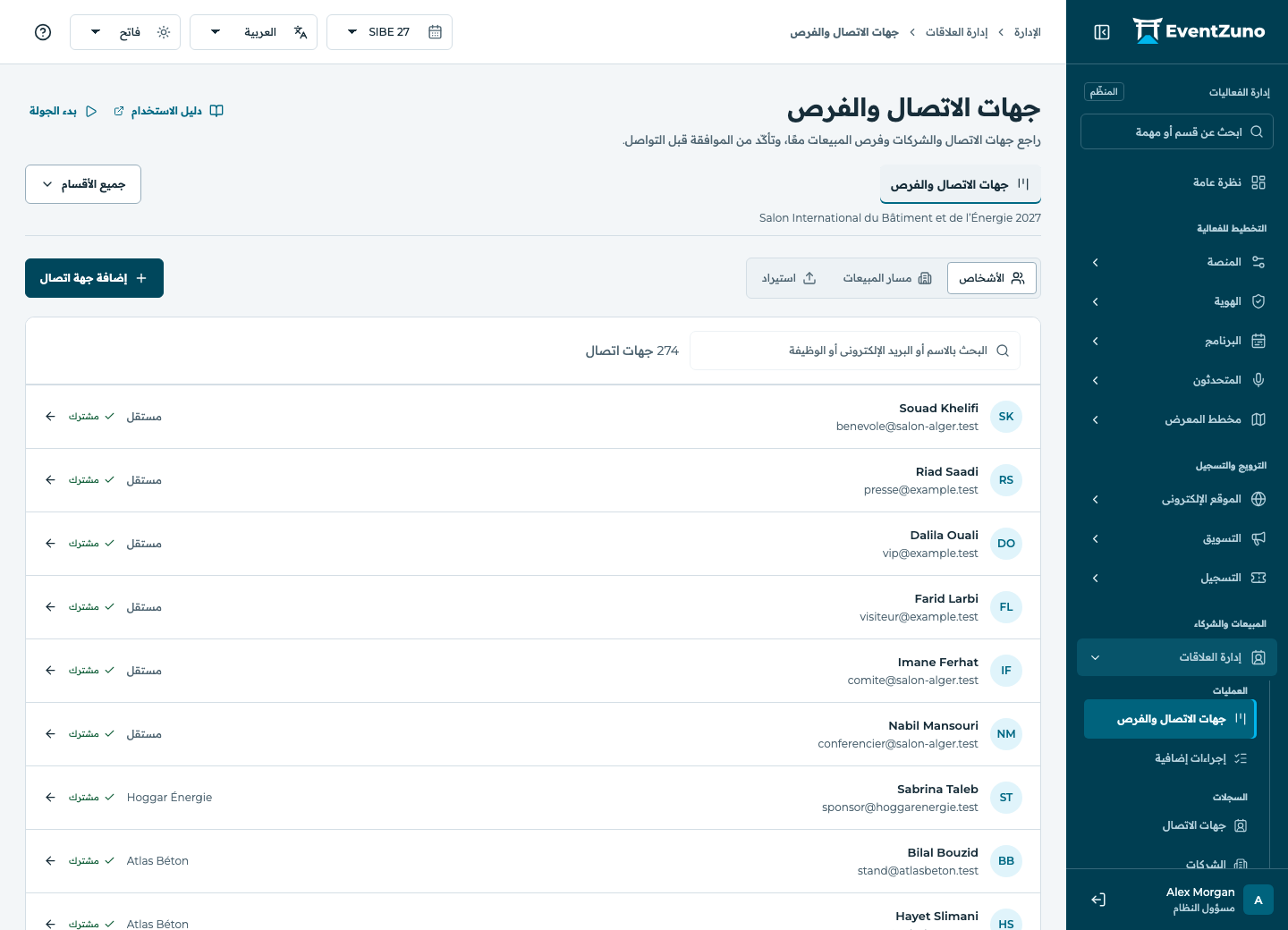 العلاقات وجهات الاتصال: جهات الاتصال والفرص في فعالية EventZuno التجريبية